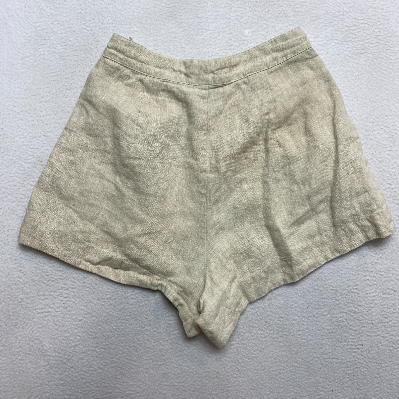 Aulieude Shorts Womens 6 Tan Linen Lightweight Bohemian — image 6 of 6